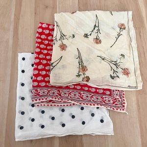 Madewell Cotton Bandana Handkerchief Bundle Lot